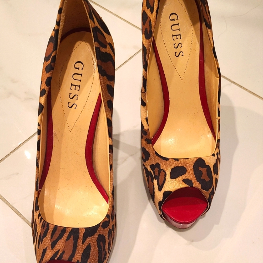 Animal print  high heels shoes